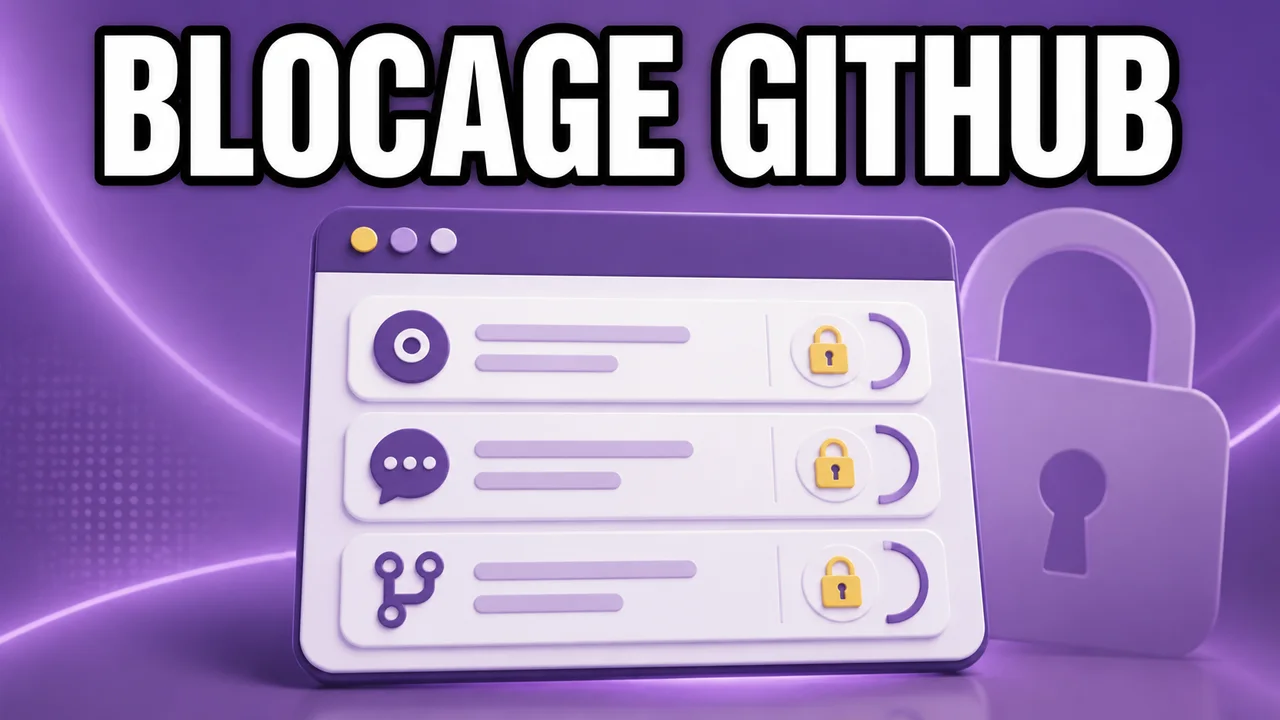 Interface simplifiée de contributions ouvertes en cours de fermeture avec cadenas, sur fond violet.